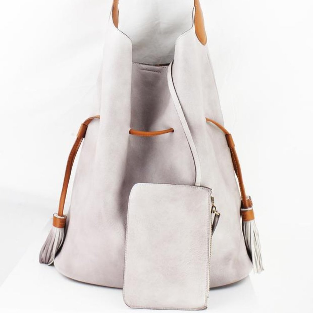 Street Level Boho Hobo Tote with Wallet